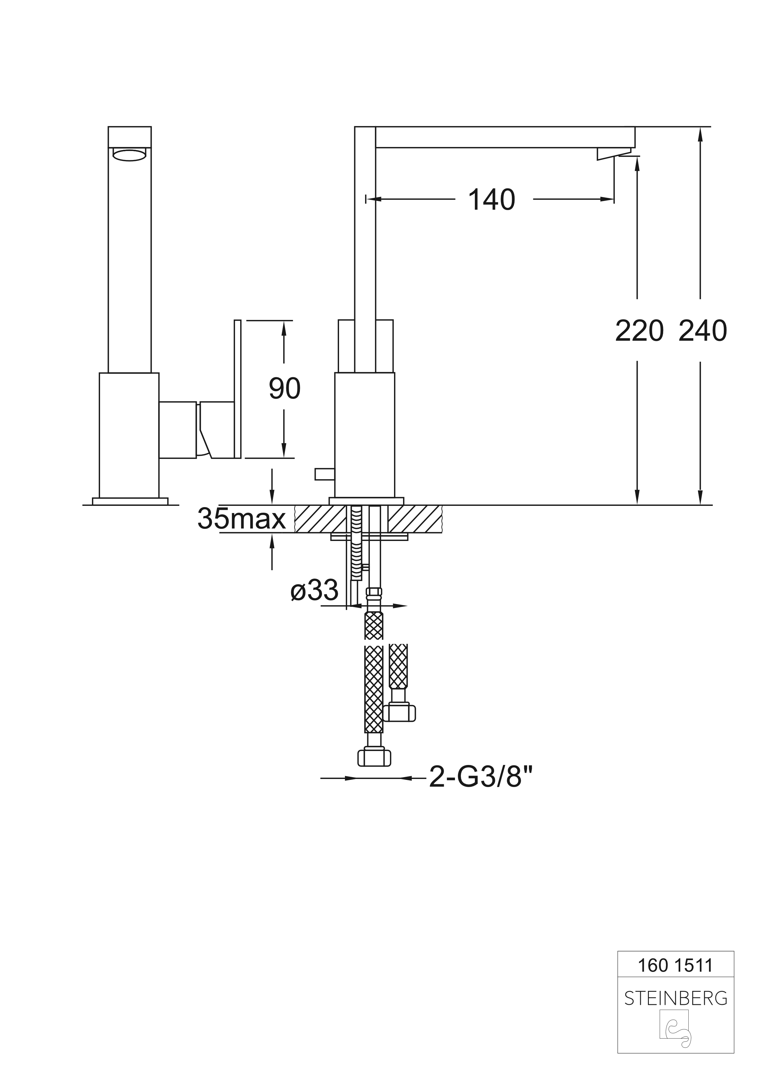 Serie 160 Waschtisch-Einhebelmischbatterie, schwenkbarer Auslauf ohne Ablaufgarnitur, Ausladung: 14 cm Serie 160 Waschtisch-Einhebelmischbatterie, schwenkbarer Auslauf ohne Ablaufgarnitur, Ausladung: 14 cm