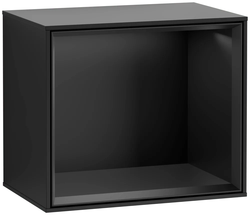 Villeroy & Boch Regalmodul Finion F580PD, 418x356x270 mm, Black Matt Lacquer, mit dimmbarer LED-Beleuchtung