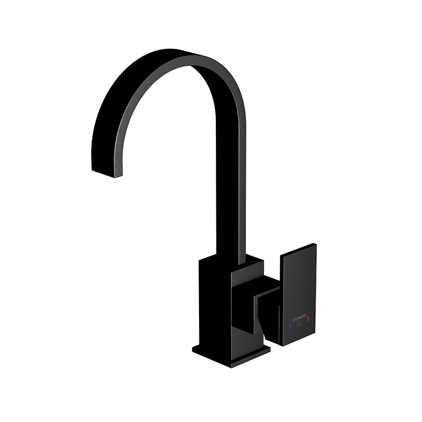 Serie 135 Waschtisch-Einhebelmischbatterie, schwenkbarer Auslauf mit Ablaufgarnitur, Ausladung: 15 cm Serie 135 Waschtisch-Einhebelmischbatterie, schwenkbarer Auslauf mit Ablaufgarnitur, Ausladung: 15 cm