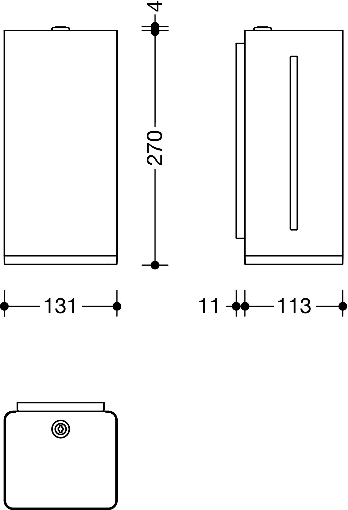 HEWI Seifenspender „Serie 805“ 12,4 × 13 × 27 cm