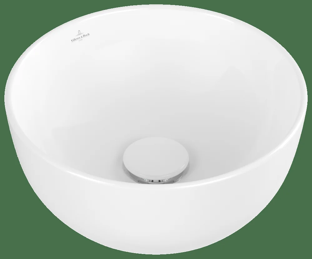 Villeroy & Boch Artis Aufsatzwaschbecken 325x325mm Rund ohne Überlauf Weiß Alpin