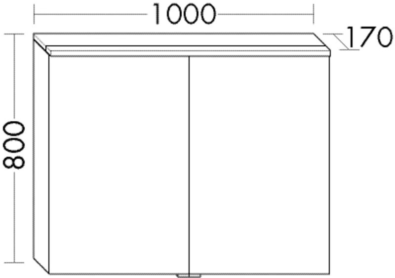 Spiegelschrank Eqio von burgbad - beidseitig verspiegelt, LED-Aufsatzleuchte 4200 K, Mattlack, 170x1000x800 mm Spiegelschrank Eqio von burgbad - beidseitig verspiegelt, LED-Aufsatzleuchte 4200 K, Mattlack, 170x1000x800 mm