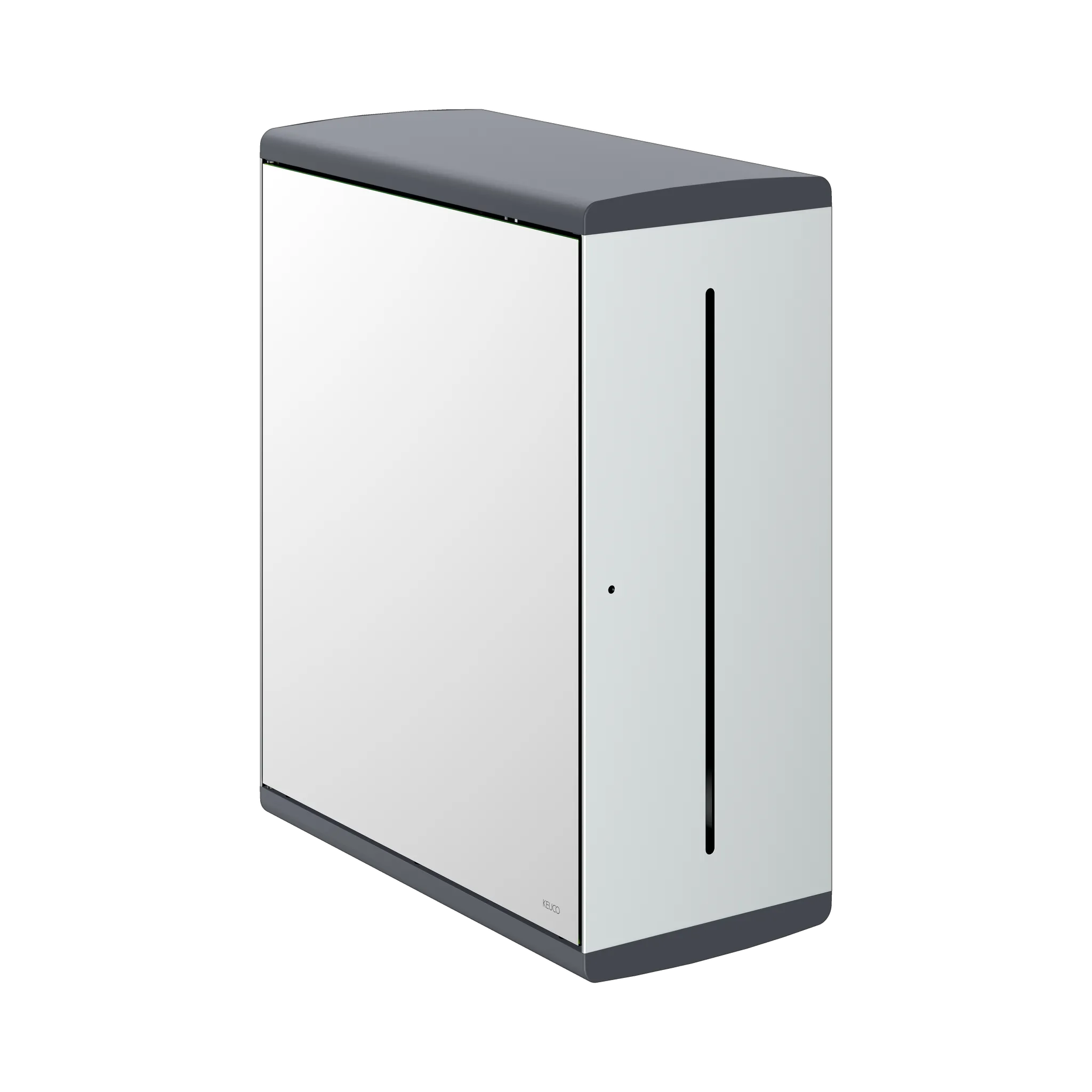 Collection Moll Papiertuchspender mit Spiegeltür Anschlag links silber-eloxiert/anthrazit