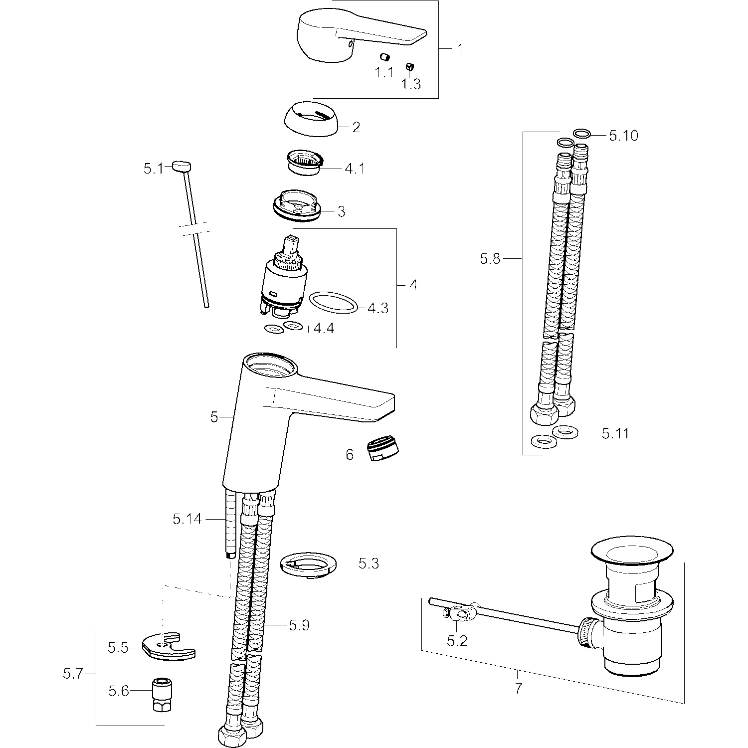 Einhand-Waschtischarmatur „Twist XL“ Ausladung 123 mm in Chrom Einhand-Waschtischarmatur „Twist XL“ Ausladung 123 mm in Chrom