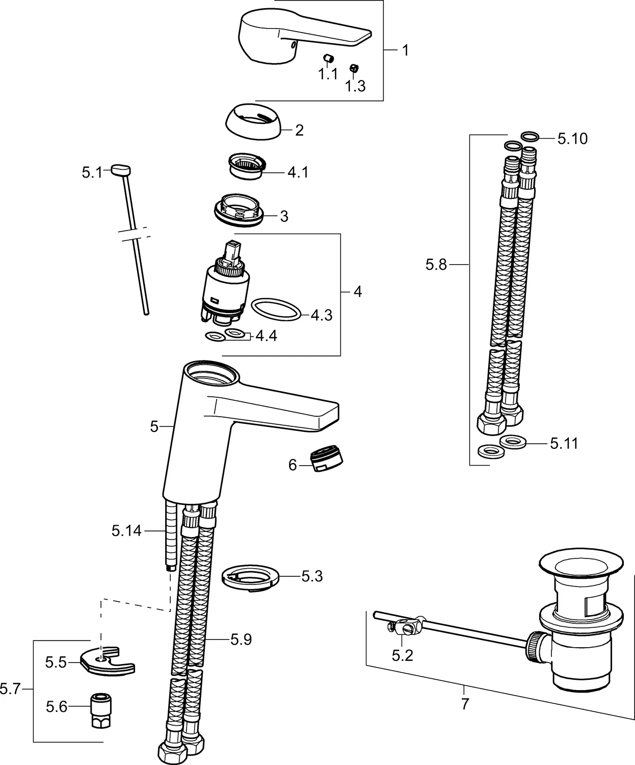 HansaTWIST Waschtischarmatur Einhebelmischer HansaTWIST XL 0901 Chrom HansaTWIST Waschtischarmatur Einhebelmischer HansaTWIST XL 0901 Chrom