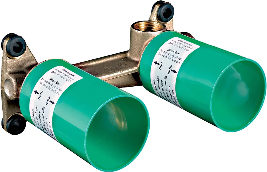 Hansgrohe 2-Loch Waschtischarmatur Grundkörper Unterputz DN15, variable Positionierung links/rechts, Einbautiefe 44–72 mm