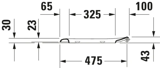 Duravit WC-Sitz „D-Code“ Vital 36,1 × 48,5 × 4,3 cm in, Scharniere Edelstahl