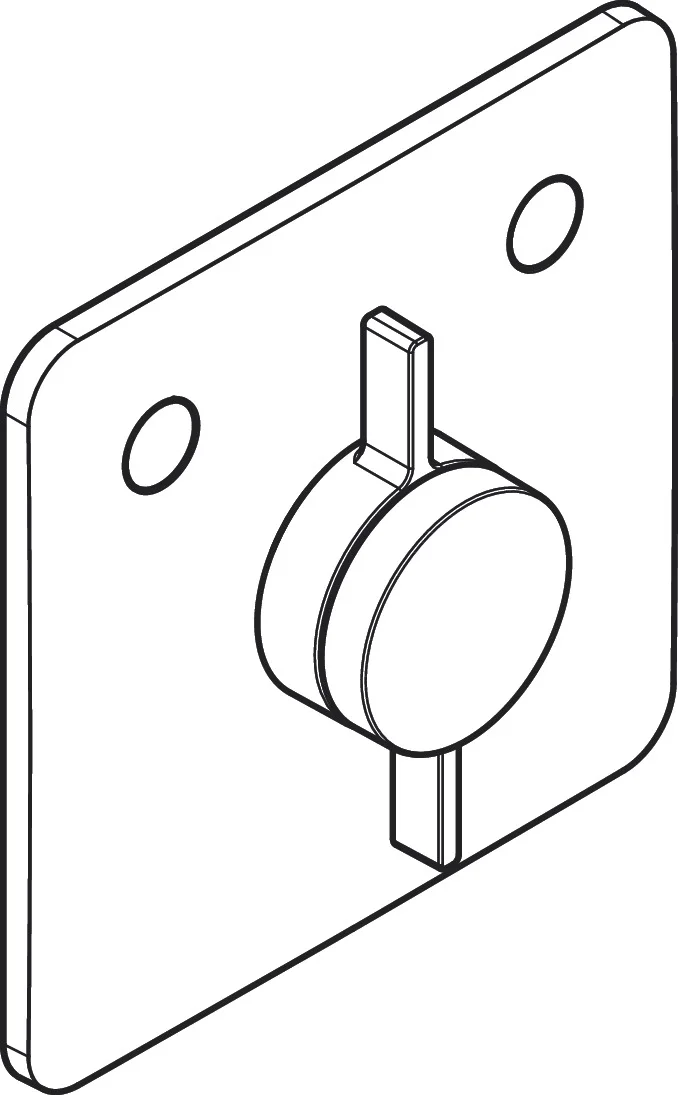 Hansgrohe DuoTurn Q Mischer Unterputz, 2 Verbraucher, mattweiß, flache Rosette, Keramikmischsystem, max. Durchfluss 29,5 l/min
