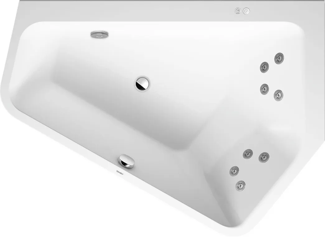 Duravit Whirlwanne „Paiova 5“ fünfeck 1770 × 1300 mm, rechts mit Jet-System, in Weiß Ausführung: rechts / Größe: 177 × 130 cm / Whirlsystem: mit Jet-System Duravit Whirlwanne „Paiova 5“ fünfeck 1770 × 1300 mm, rechts mit Jet-System, in Weiß Ausführung: rechts / Größe: 177 × 130 cm / Whirlsystem: mit Jet-System