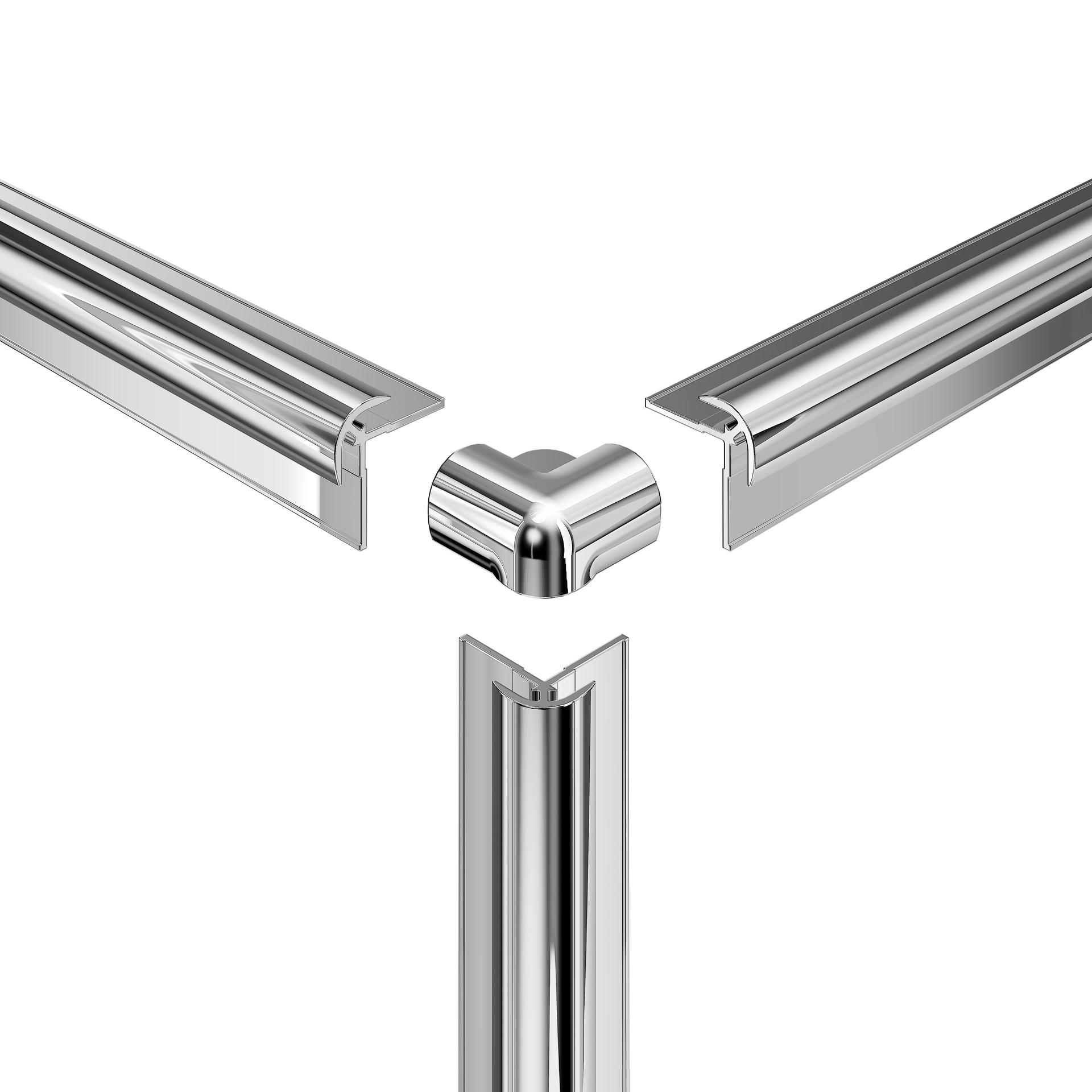 HSK 3D-Ecke außen, rund „RenoDeco“ für RenoDeco Wandverkleidungssystem in Alu Silber-matt HSK 3D-Ecke außen, rund „RenoDeco“ für RenoDeco Wandverkleidungssystem in Alu Silber-matt