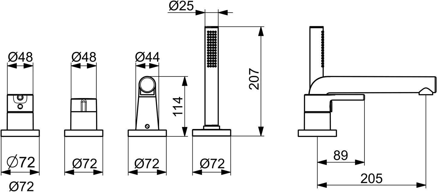 HansaVANTIS Style Wannenarmatur, 1-strahlig, Chrom