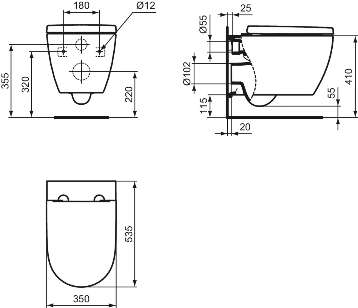 WC-Paket i.life O WC Hydro Twist mit WC-Sitz Softclosing 350x535x400mm Weiß WC-Paket i.life O WC Hydro Twist mit WC-Sitz Softclosing 350x535x400mm Weiß
