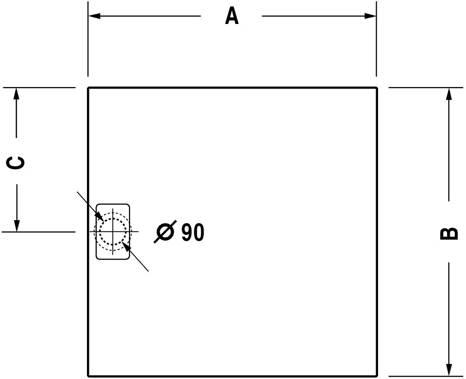 Duravit quadrat Duschwanne „Stonetto“ 90 × 90 cm in Anthrazit Matt