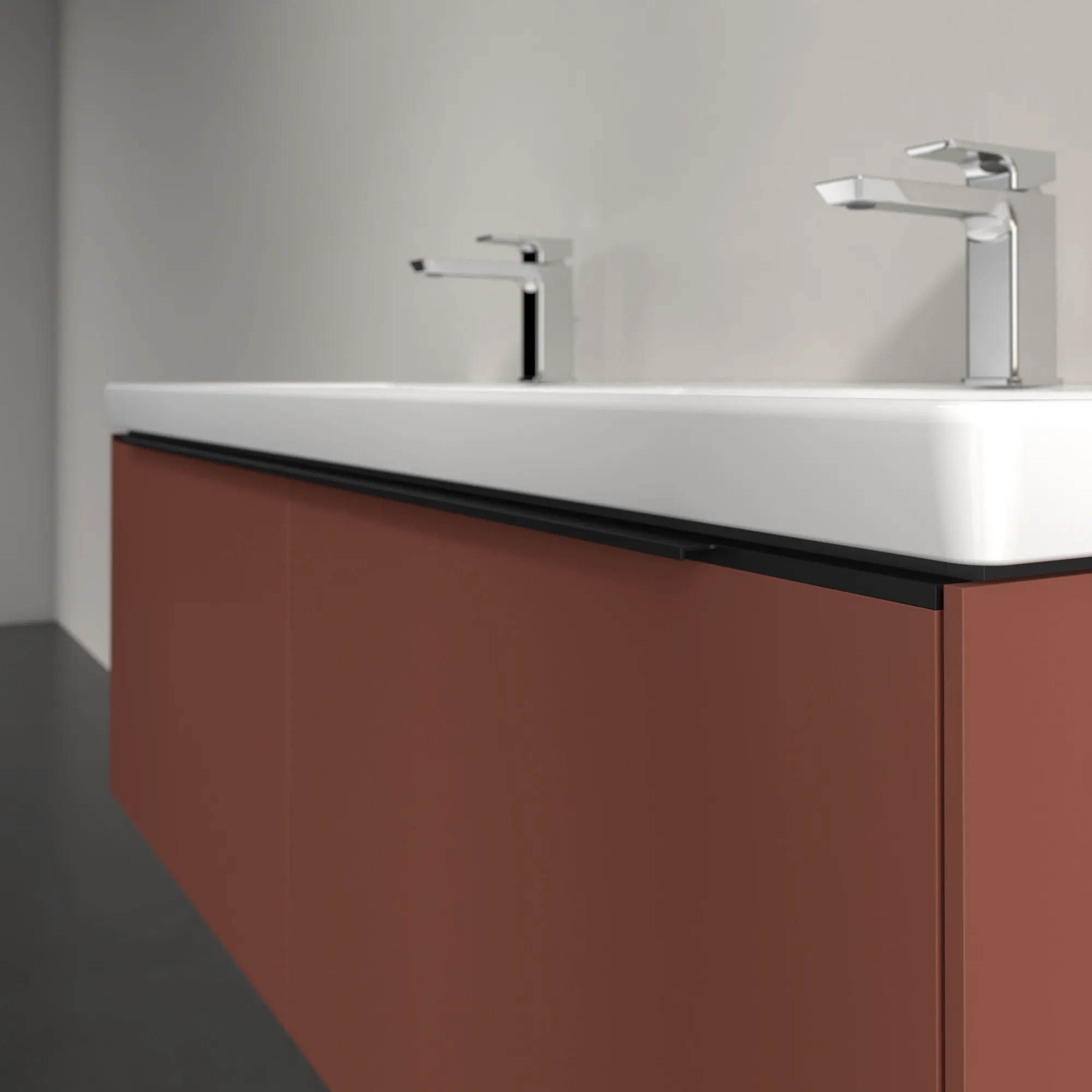 Villeroy & Boch Subway 3.0 Waschbeckenunterschrank C56701, 1272x429x478 mm, Wine Red