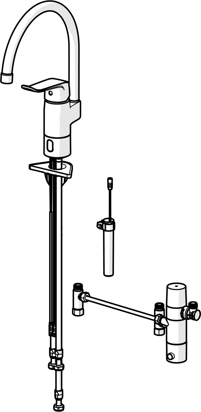 EHM Küchenarmatur HansaCARE 4614 3V, Bluetooth Ausladung 178mm Chrom EHM Küchenarmatur HansaCARE 4614 3V, Bluetooth Ausladung 178mm Chrom