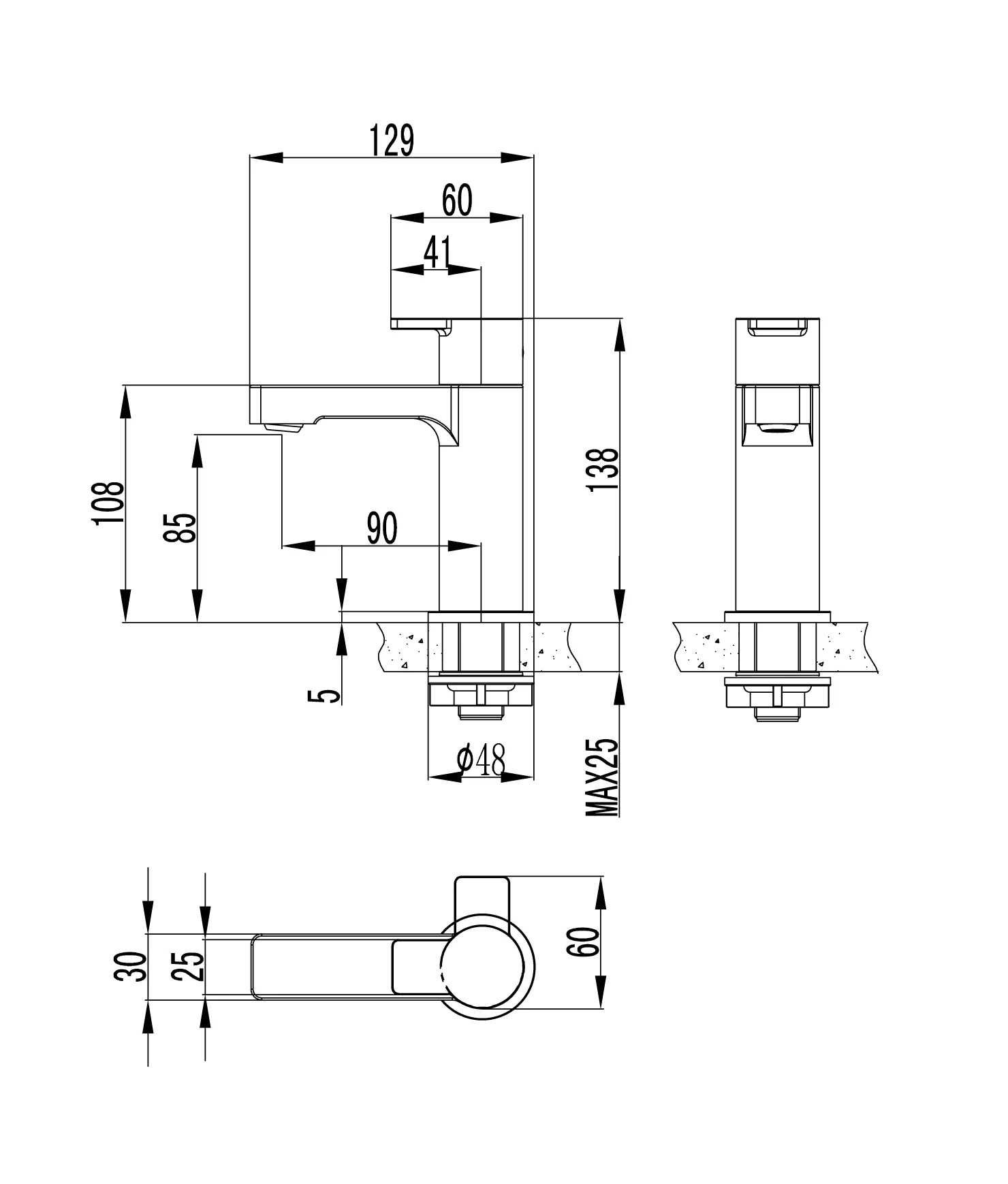 Villeroy & Boch Architectura Kaltwasserarmatur TVW103006000 Villeroy & Boch Architectura Kaltwasserarmatur TVW103006000