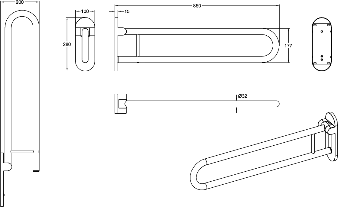 Villeroy & Boch Klappgriff „ViCare Funktion“ in weiß Villeroy & Boch Klappgriff „ViCare Funktion“ in weiß