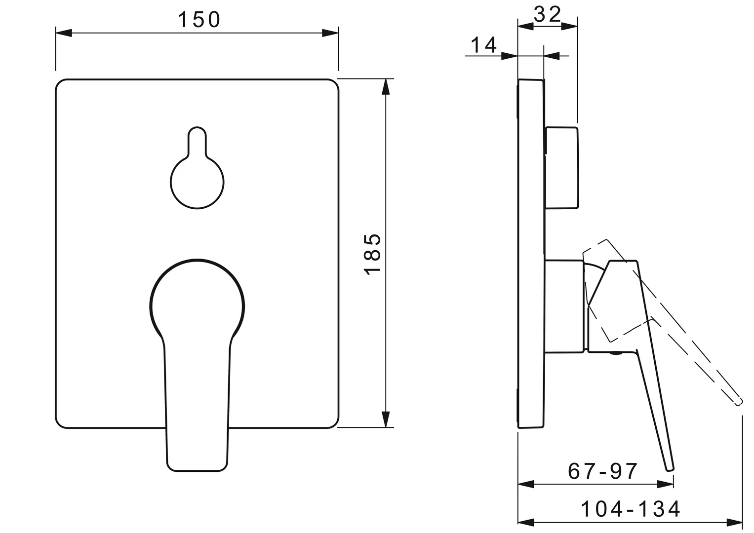 HansaTWIST Wannen- und Brausearmatur, Einhebelmischer Fertigmontageset für Wanne/Brause HansaTWIST 8984 Rosette eckig Matt-Schwarz HansaTWIST Wannen- und Brausearmatur, Einhebelmischer Fertigmontageset für Wanne/Brause HansaTWIST 8984 Rosette eckig Matt-Schwarz