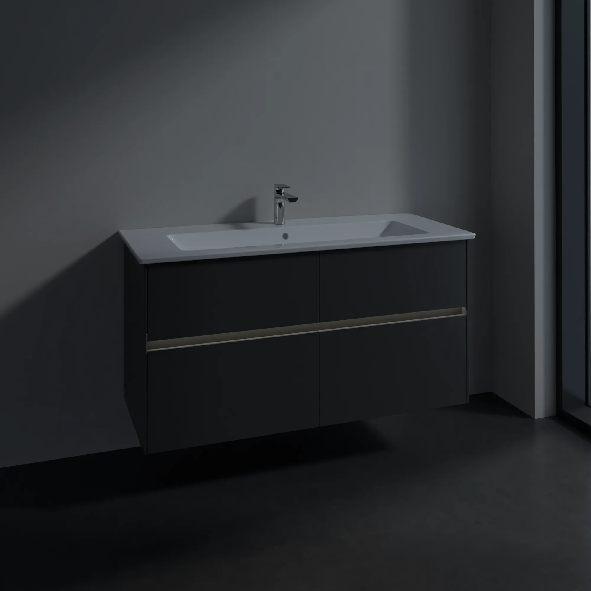 Villeroy & Boch Waschtischunterschrank „Collaro“ 116,1 × 61 × 48 cm mittig, mit Beleuchtung
