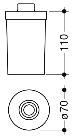 HEWI Seifenspender „System 815“ 7 × 7 × 12,1 cm
