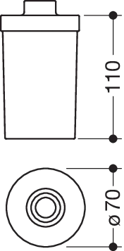 HEWI Seifenspender „System 815“ 7 × 7 × 12,1 cm in / /