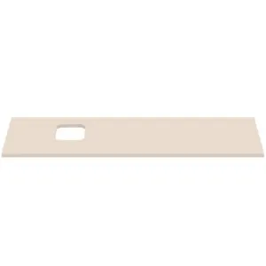 Waschtischplatte i.life B Ausschnitt links für eine Schale 1202x507x18mm Weiß matt