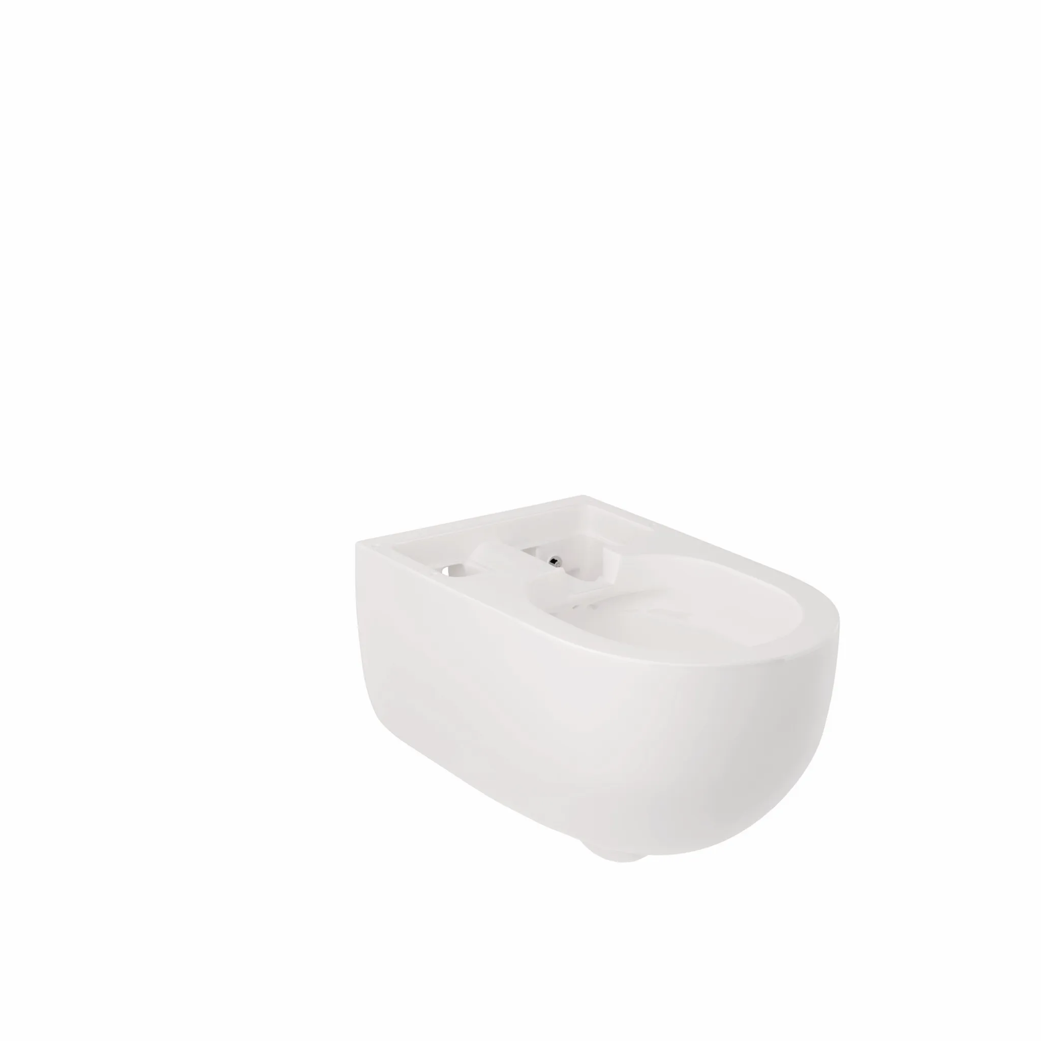 Kludi-CLEANTRONIC Spiralflush-Wand-WC 62,5cm, P-förmiger Abfl. Weiß glänzend