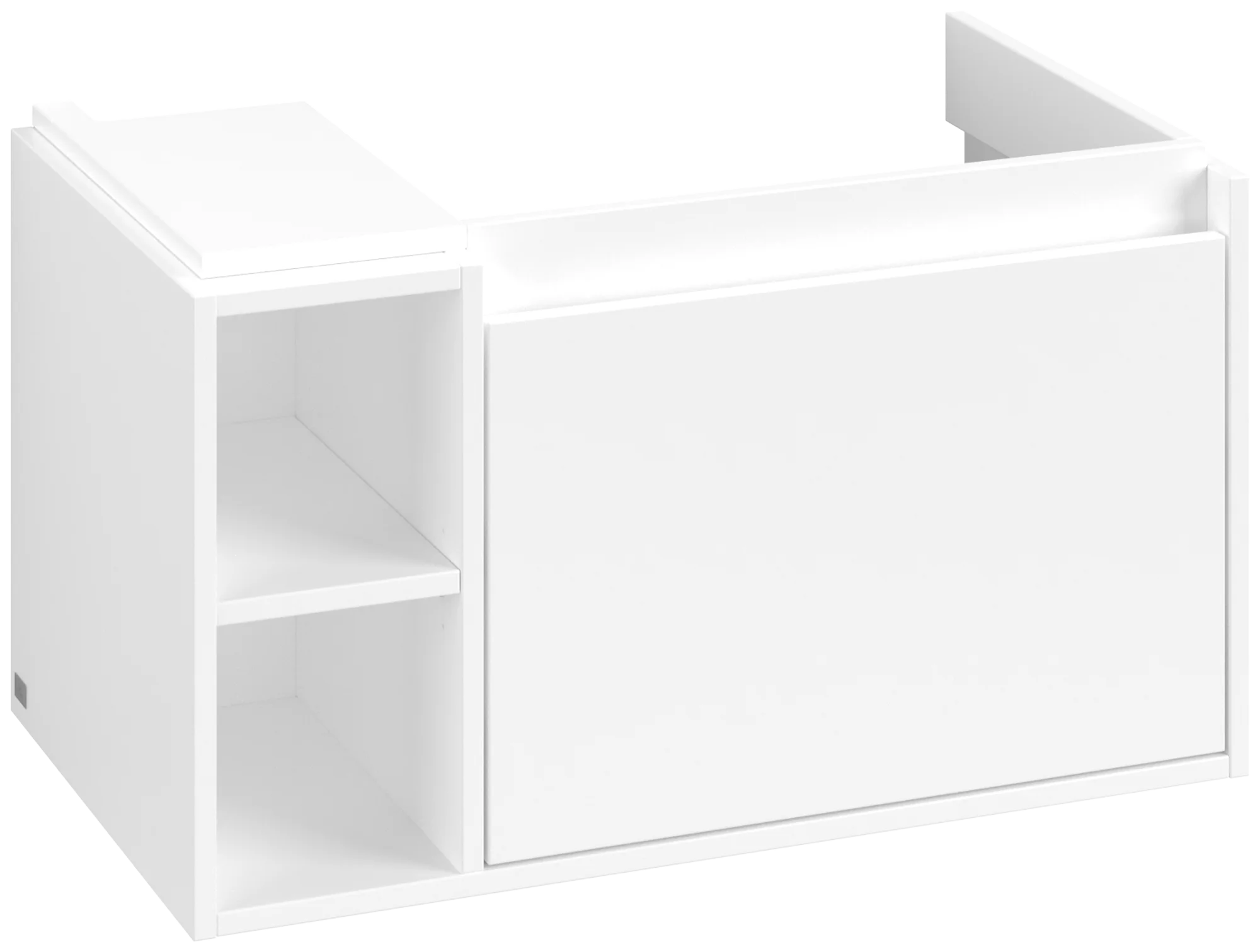 Villeroy & Boch Waschbeckenunterschrank Skyla C78700, eckig, Pure White, 439x772x436 mm, mittige Wanneneinbauposition, 1 Auszug mit Antirutsch-Boden, 1 offenes Fach links Villeroy & Boch Waschbeckenunterschrank Skyla C78700, eckig, Pure White, 439x772x436 mm, mittige Wanneneinbauposition, 1 Auszug mit Antirutsch-Boden, 1 offenes Fach links