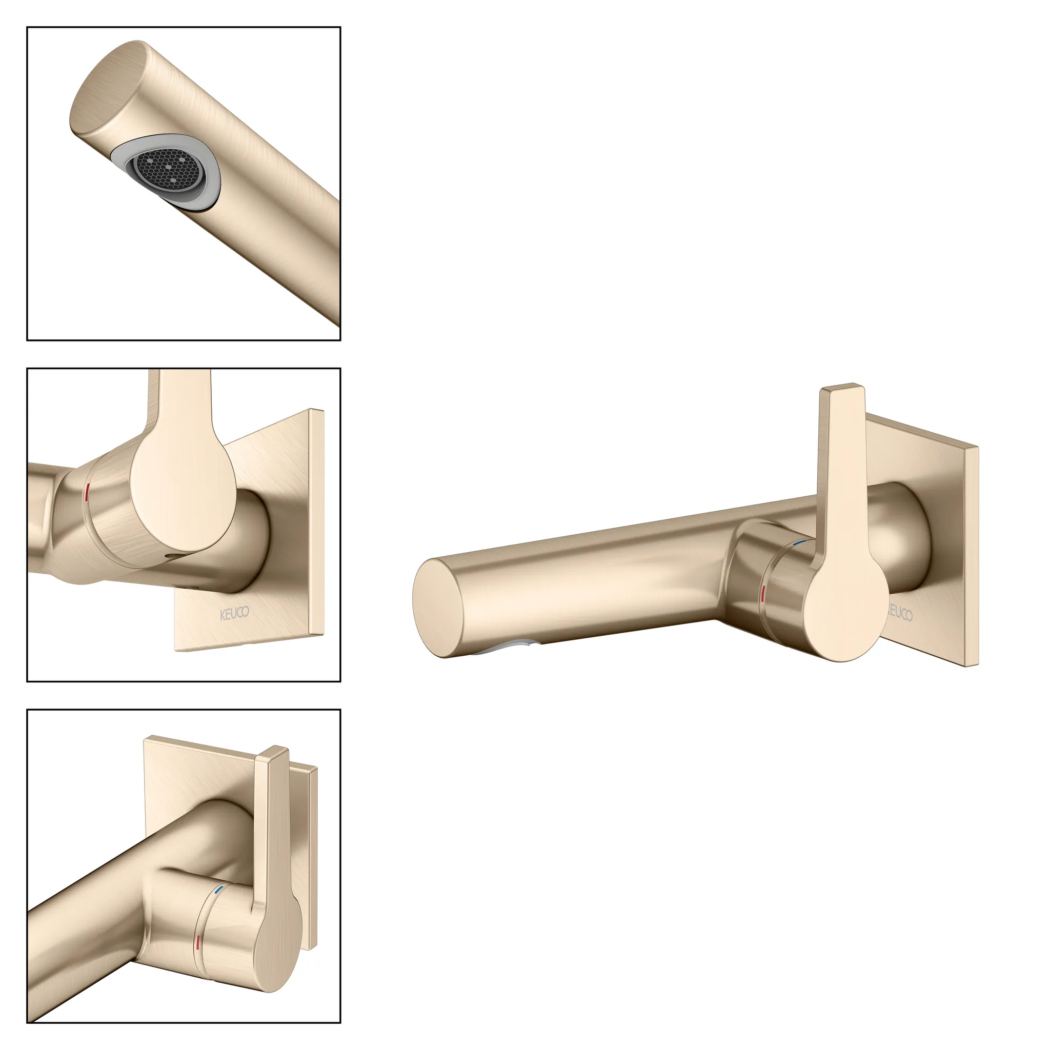 KEUCO EDITION 11 Einhebel-Waschtischmischer Unterputz 1 Loch Bronze gebürstet