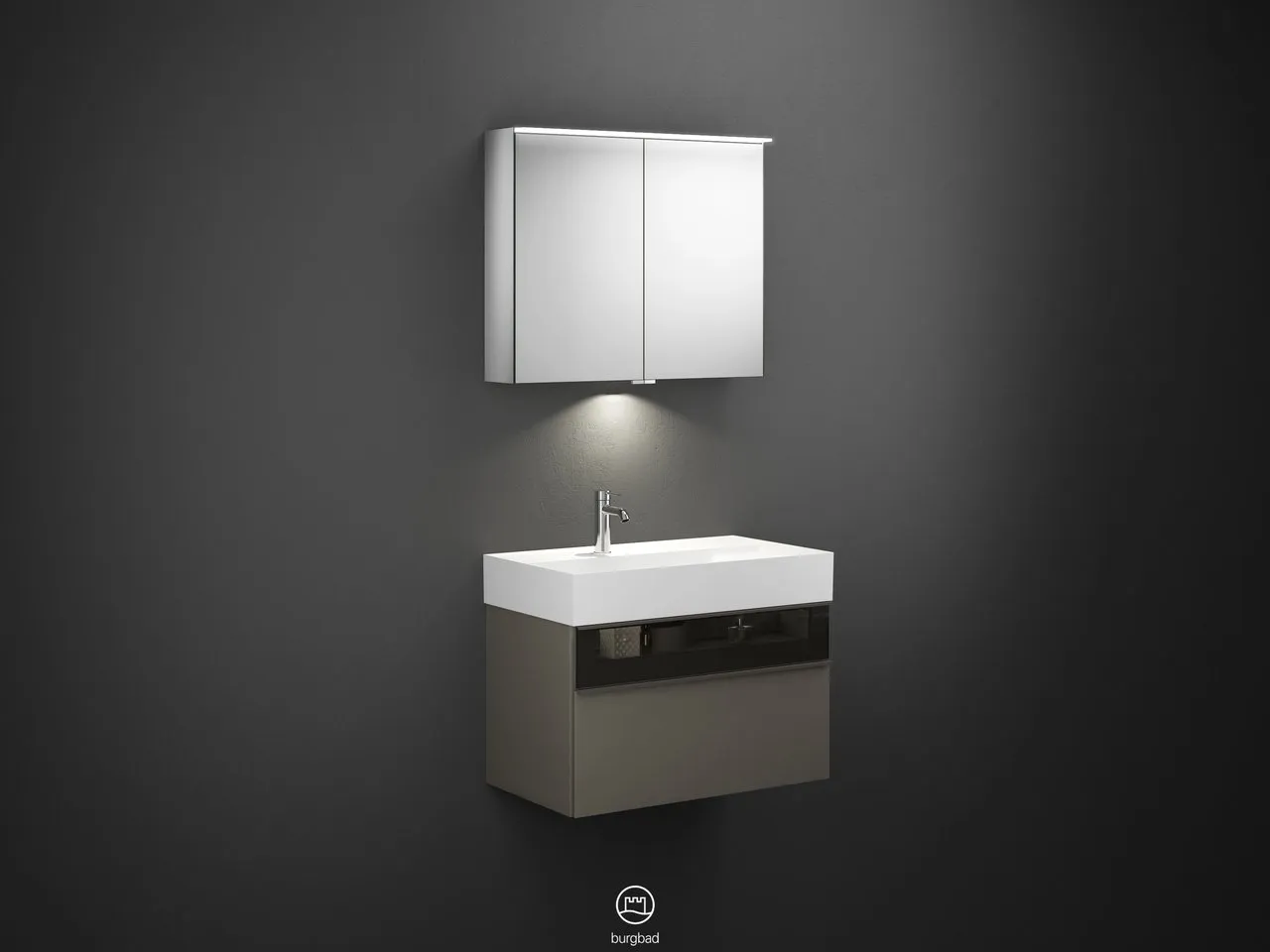 burgbad Yumo PG2 Badmöbelset SFLA082