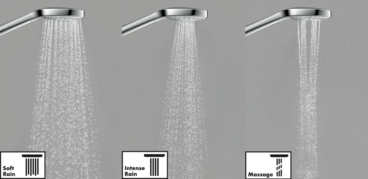 Hansgrohe Croma Select S Handbrause EcoSmart weiß/chrom, 110 mm Brausekopfgröße, SoftRain, IntenseRain, Massagestrahl, QuickClean Hansgrohe Croma Select S Handbrause EcoSmart weiß/chrom, 110 mm Brausekopfgröße, SoftRain, IntenseRain, Massagestrahl, QuickClean