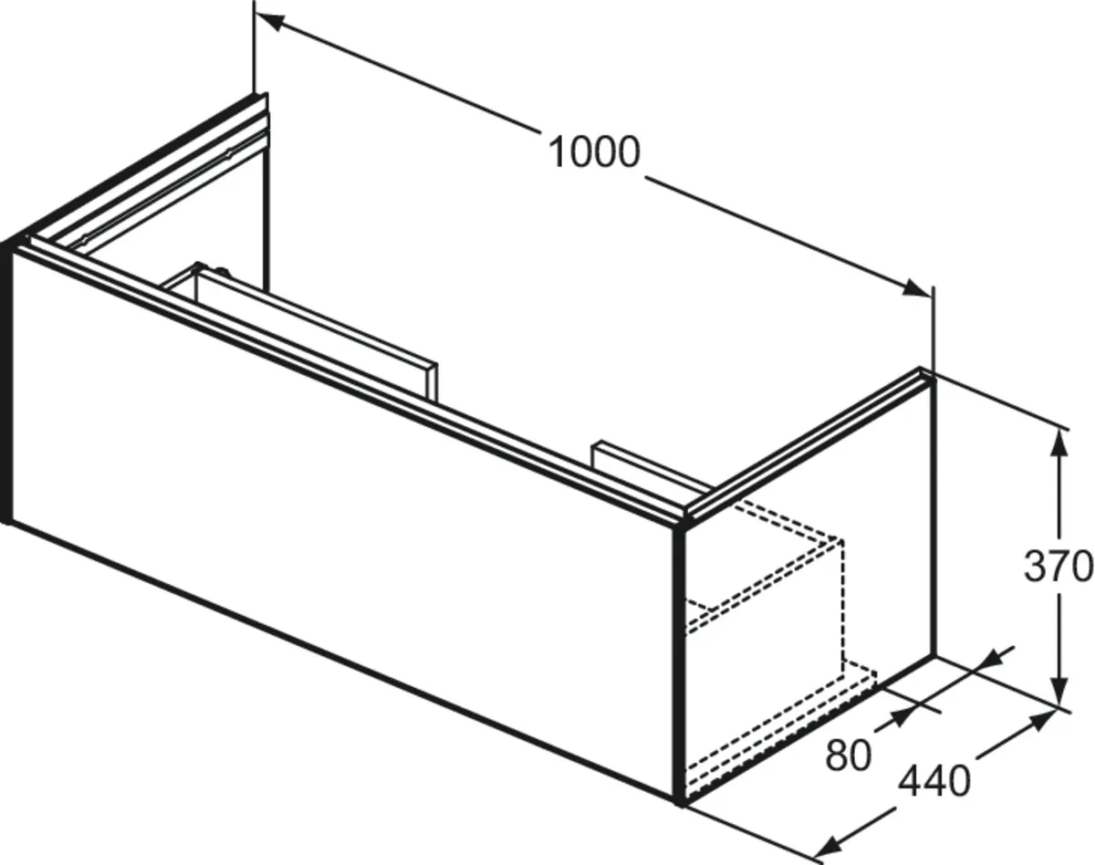 Ideal Standard Waschtischunterschrank „Conca“ 100 × 36,3 × 44 cm Weiß matt lackiert Ideal Standard Waschtischunterschrank „Conca“ 100 × 36,3 × 44 cm Weiß matt lackiert