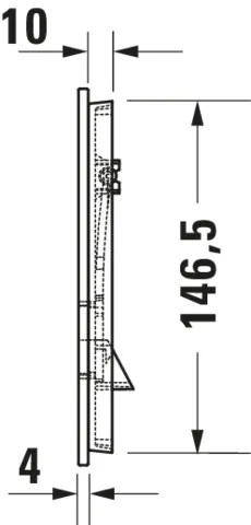 Duravit Betätigungsplatte „DuraSystemInstallationselemente“ 23 × 15,7 cm in Duravit Betätigungsplatte „DuraSystemInstallationselemente“ 23 × 15,7 cm in