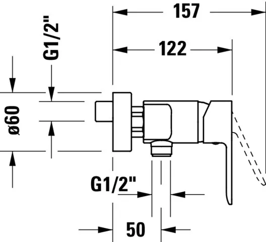 D-Code Einhebel-Brausemischer Aufputz Keramikmischsystem, Chrom HG D-Code Einhebel-Brausemischer Aufputz Keramikmischsystem, Chrom HG