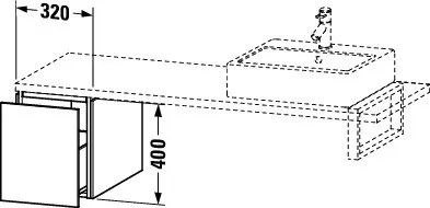Duravit Unterschrank für Konsole „L-Cube“ 32 × 40 × 54,7 cm Graphit Supermatt Duravit Unterschrank für Konsole „L-Cube“ 32 × 40 × 54,7 cm Graphit Supermatt