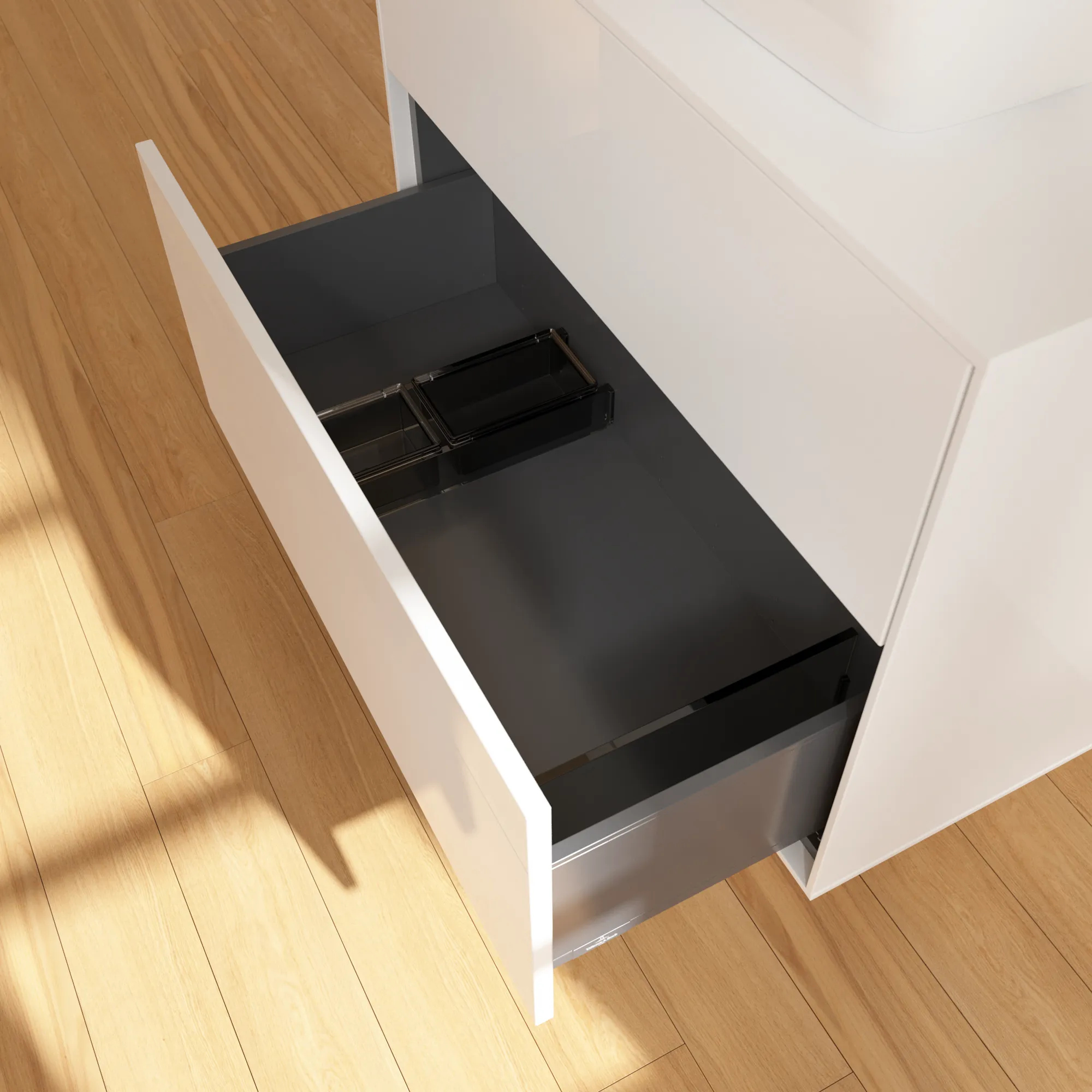 Villeroy & Boch Waschtischunterschrank „Finion“ für Schrankwaschtisch 800 × 603 × 501 mm Glossy White Lacquer, für Becken mittig, mit Hahnlochbohrung Villeroy & Boch Waschtischunterschrank „Finion“ für Schrankwaschtisch 800 × 603 × 501 mm Glossy White Lacquer, für Becken mittig, mit Hahnlochbohrung