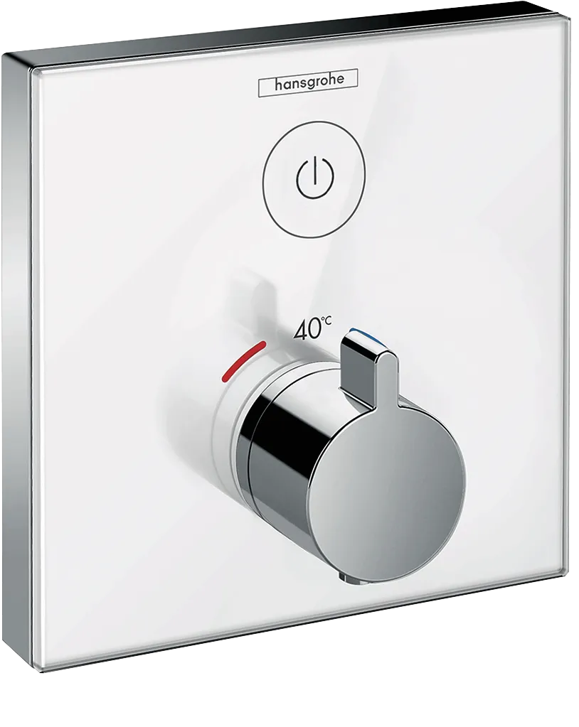 Thermostat Unterputz ShowerSelect Glas 1 Verbraucher weiss/chrom Thermostat Unterputz ShowerSelect Glas 1 Verbraucher weiss/chrom