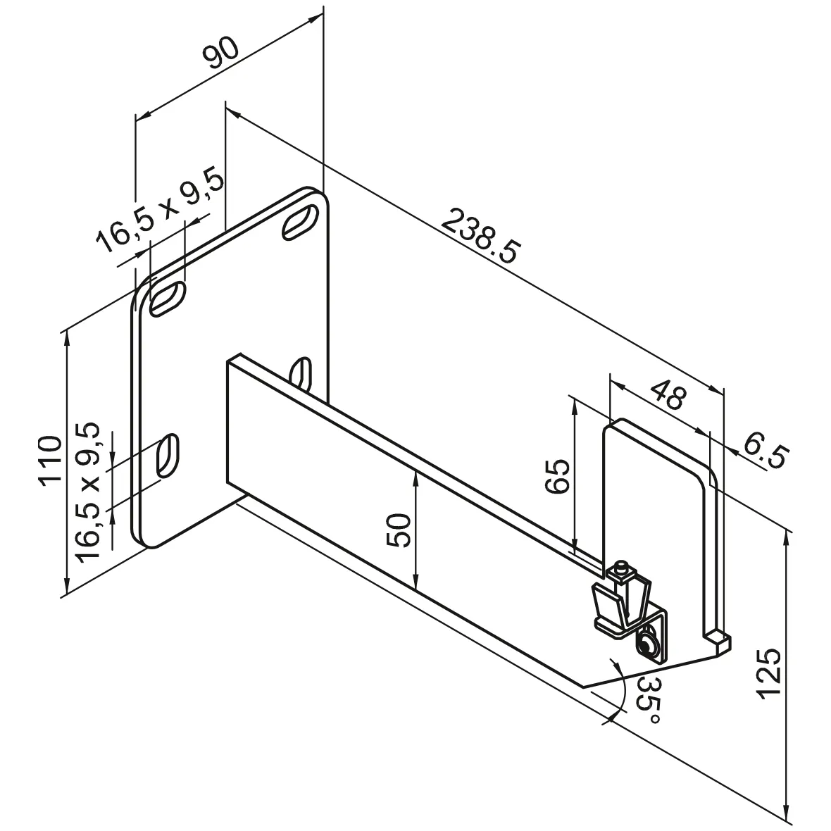 Zubehör Wandkonsole WMORV-R4, RAL 9016 Zubehör Wandkonsole WMORV-R4, RAL 9016