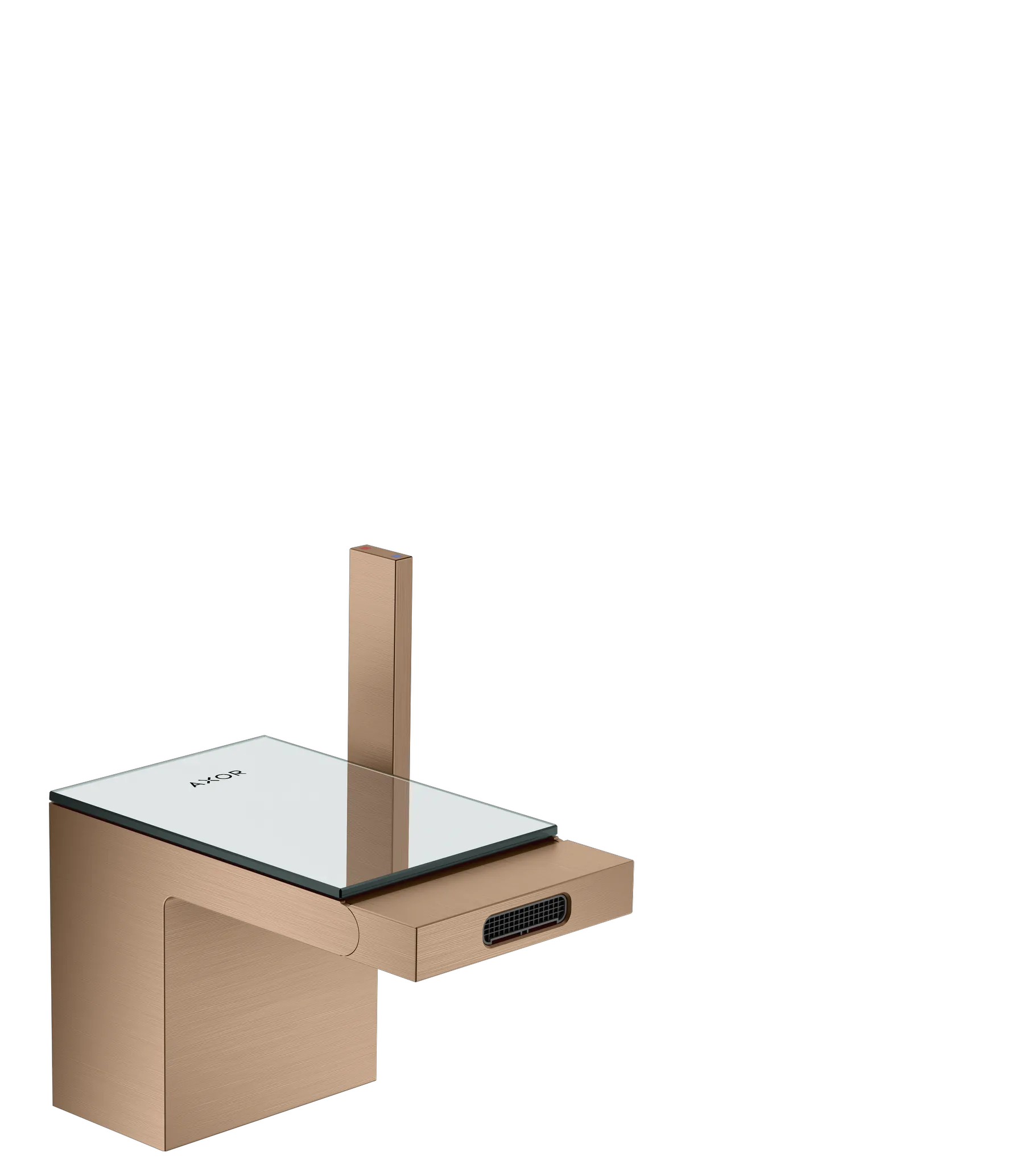 Hansgrohe AXOR MyEdition Mischer mit Platte 117 Glas, Spiegel Hansgrohe AXOR MyEdition Mischer mit Platte 117 Glas, Spiegel