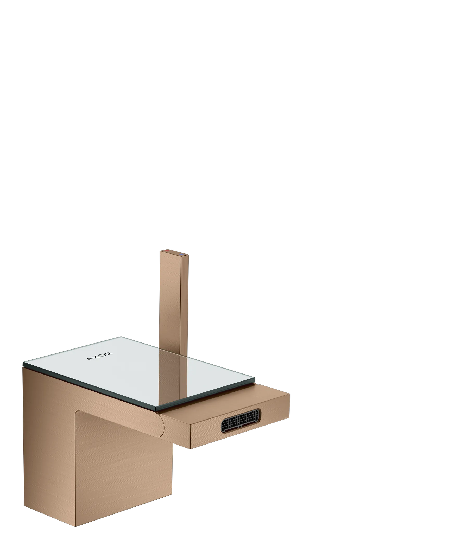 Hansgrohe AXOR MyEdition Mischer mit Platte 117 Glas, Spiegel Hansgrohe AXOR MyEdition Mischer mit Platte 117 Glas, Spiegel