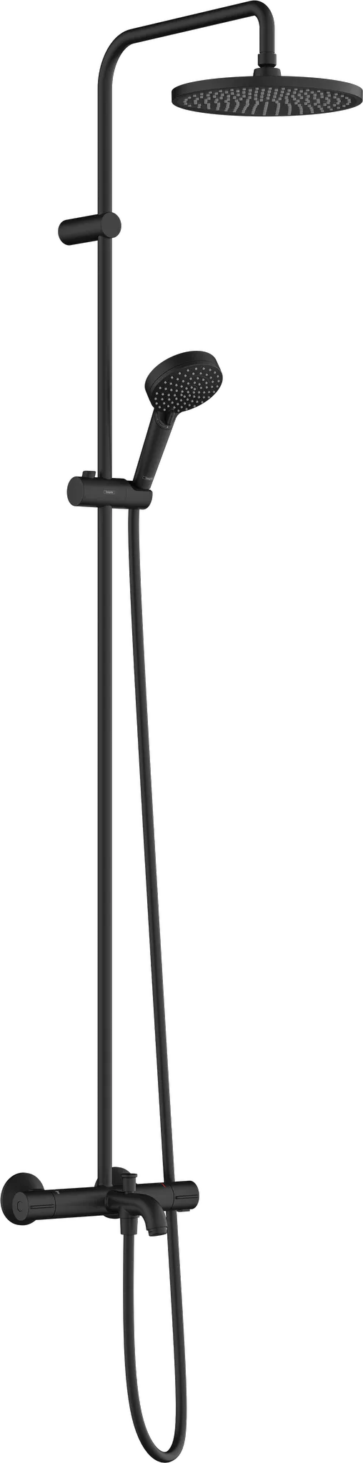 Showerpipe 240 1jet Vernis Blend mattschwarz mit Wannenthermostat Showerpipe 240 1jet Vernis Blend mattschwarz mit Wannenthermostat