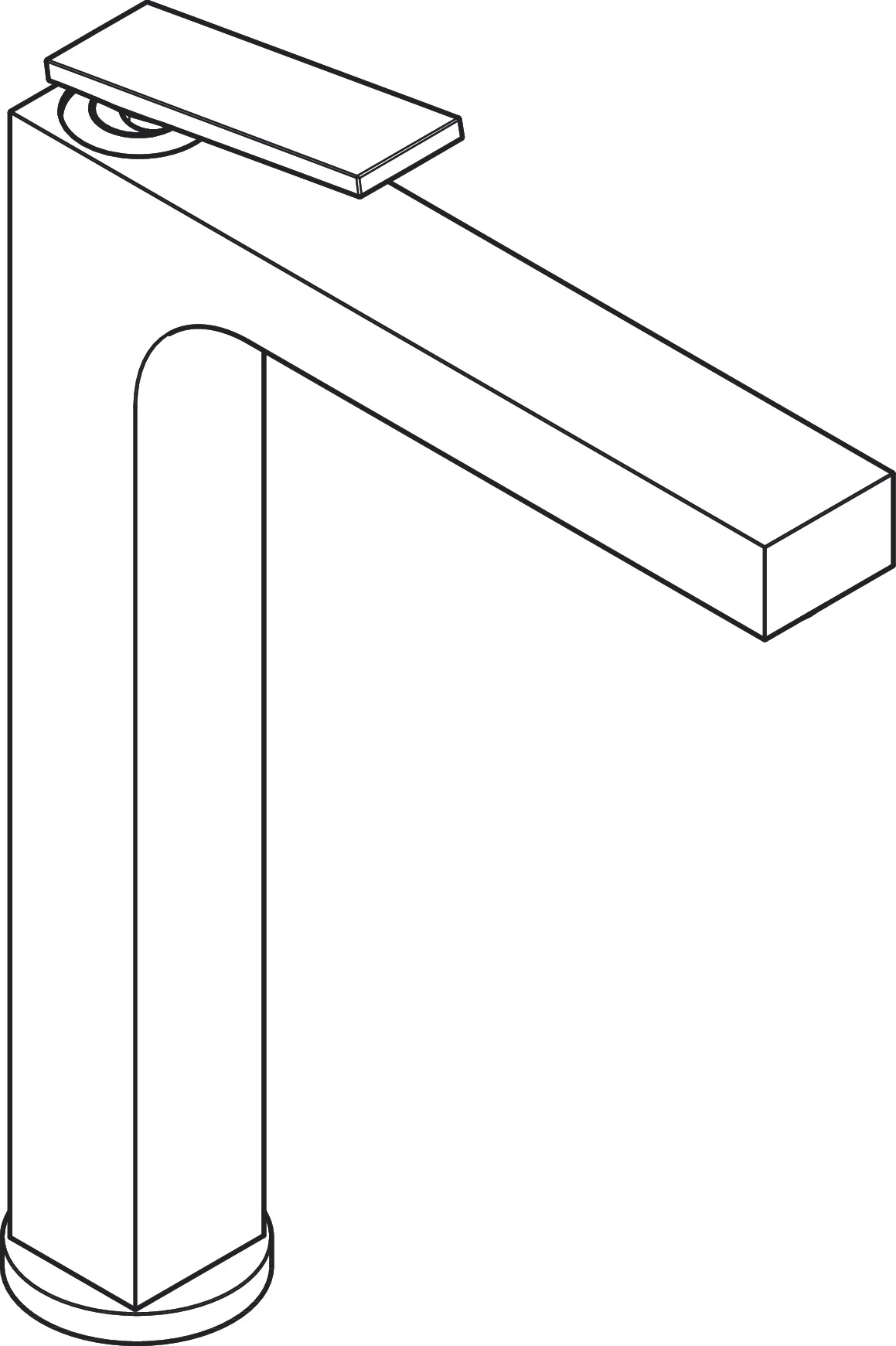 Hansgrohe AXOR Citterio Einhebel-Waschtischmischer 39021XXX, Chrom, Ausladung 200 mm, Auslaufhöhe 280 mm, Hebelgriff, Normalstrahl, max. Durchfluss 5 l/min