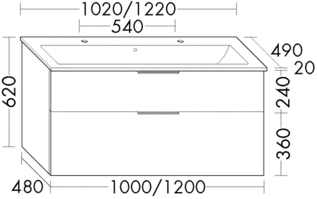 Keramik-WT+WTU (SHBV122), Eqio, 490x1220x620, Lack Matt