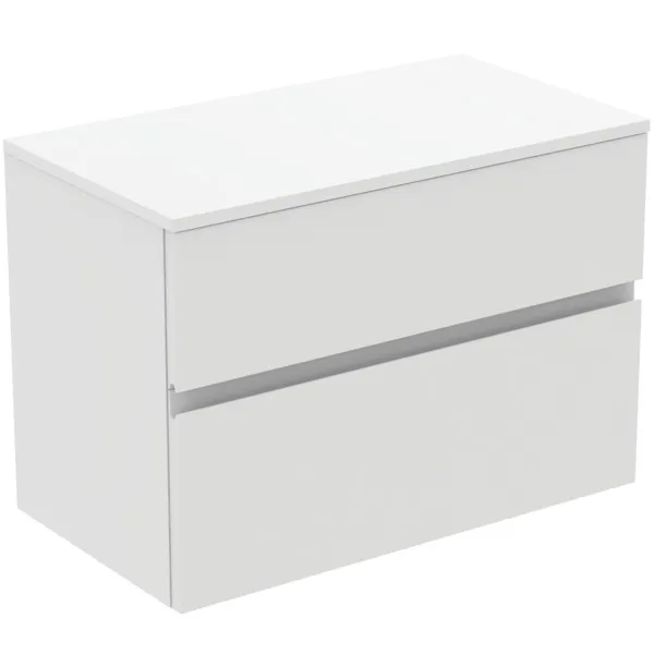 Ideal Standard Waschtischunterschrank Finesse 802x440x558mm, 2 Auszüge, Weiß matt
