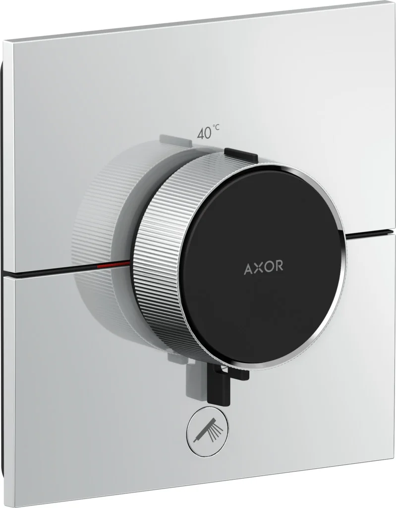 Hansgrohe AXOR ShowerSelect ID Thermostat HighFlow Unterputz eckig Chrom 1 Verbraucher + zusätzlicher Abgang, flache Rosette, einfache Installation, Sicherheitssperre bei 40°C Hansgrohe AXOR ShowerSelect ID Thermostat HighFlow Unterputz eckig Chrom 1 Verbraucher + zusätzlicher Abgang, flache Rosette, einfache Installation, Sicherheitssperre bei 40°C