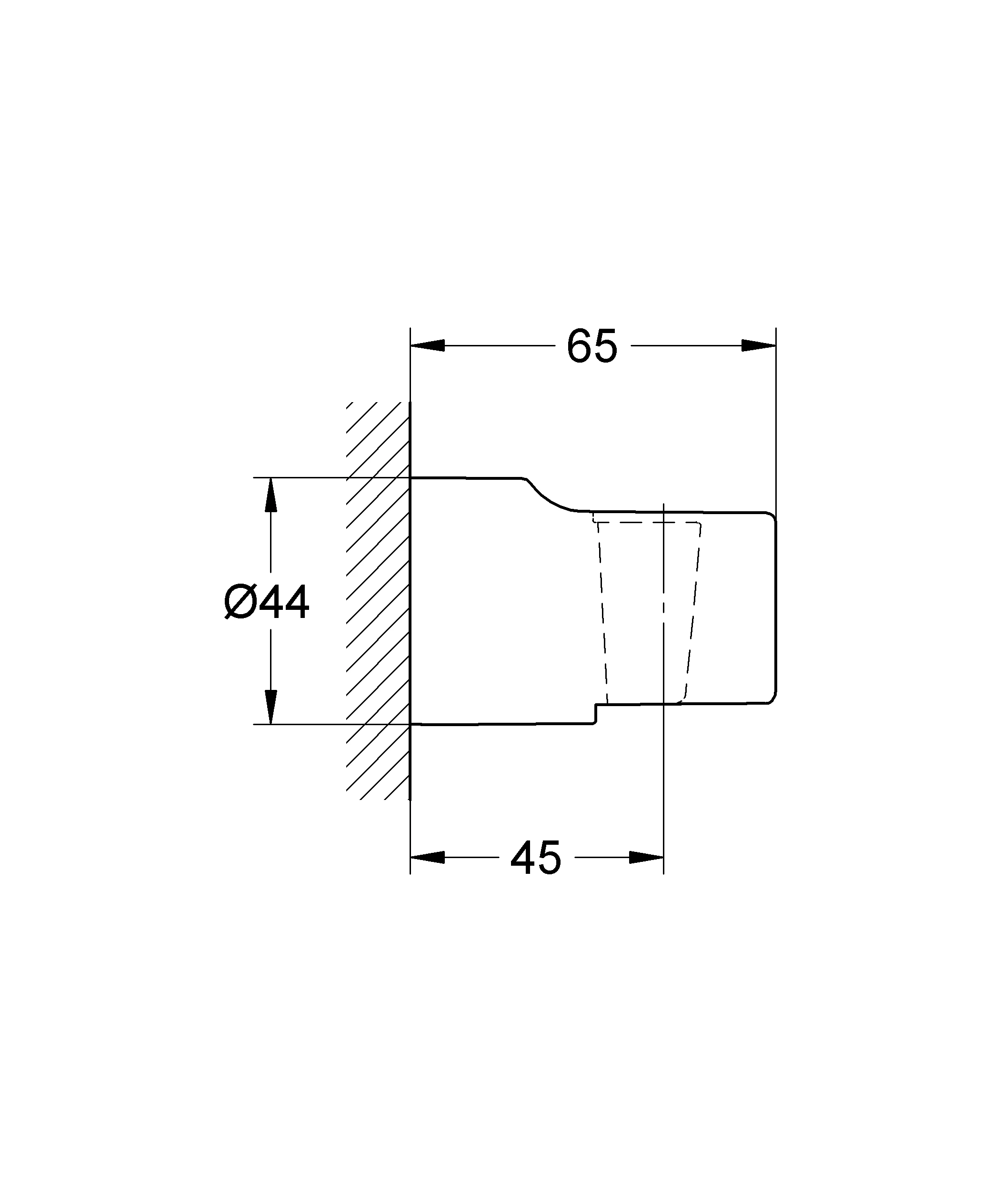 Handbrausehalter Relexa 28622, nicht verstellbar, chrom