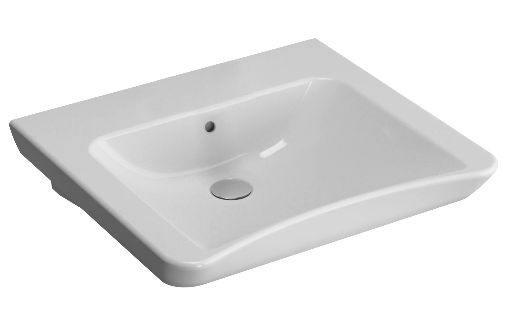 VitrA Conforma Waschtisch barrierefrei, 60 cm, Weiß Hochglanz