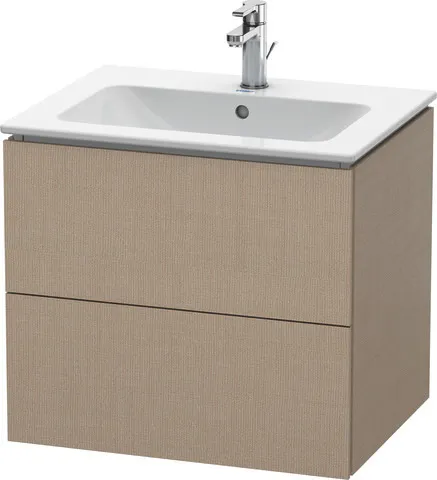 Duravit Waschtischunterschrank wandhängend „L-Cube“ 62 × 55 × 48,1 cm Leinen