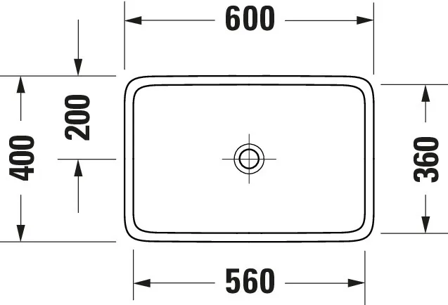 Aufsatzwaschtisch „Qatego“ 60 × 40 × 13 cm