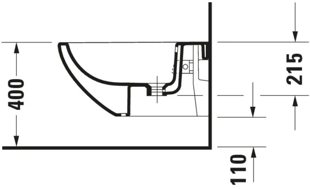 Duravit Wand-Bidet „Architec“, Befestigung verdeckt 36,5 × 58 × 29 cm